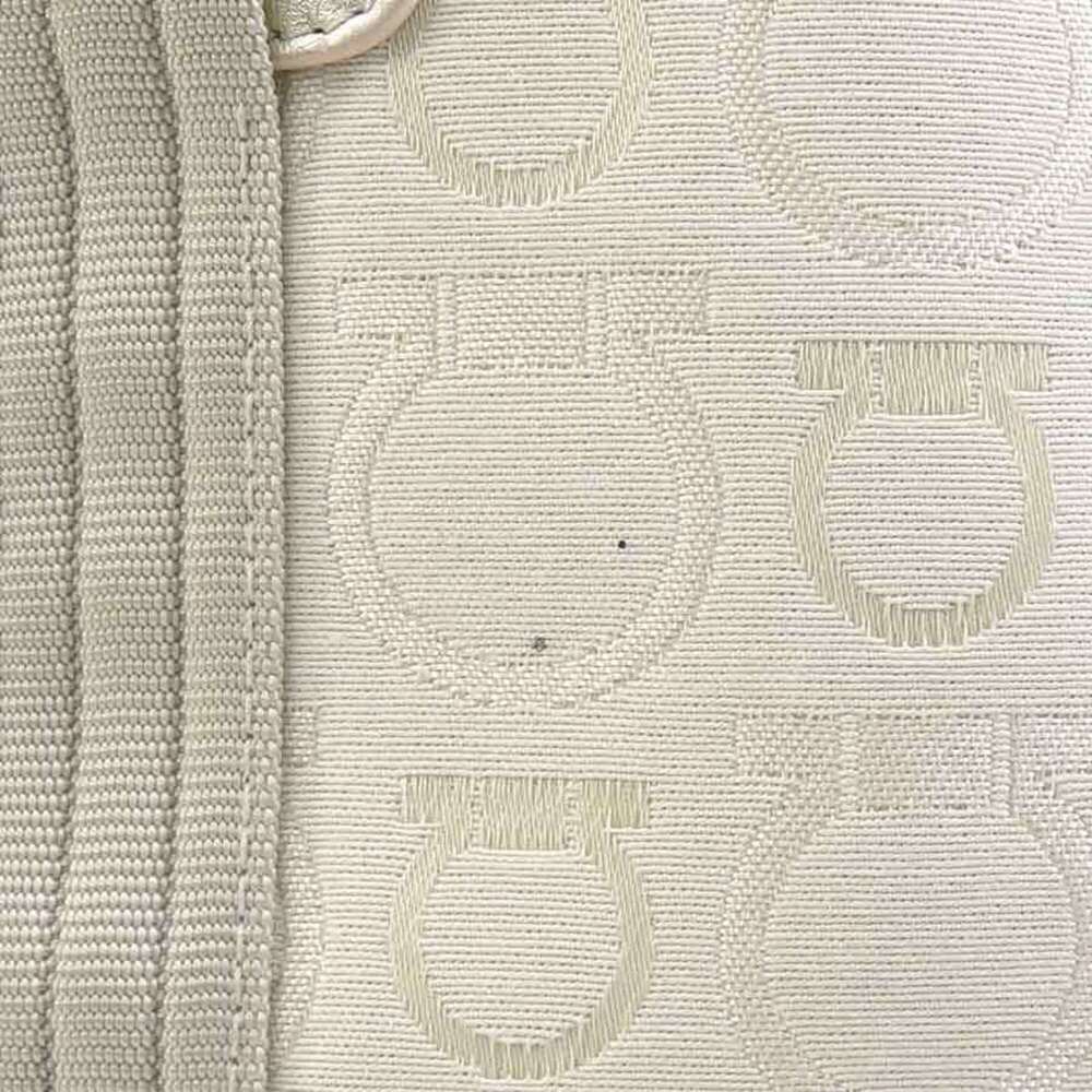 Salvatore Ferragamo shoulder bag, Gancini design, canvas and leather, light b... - Picture 11 of 16